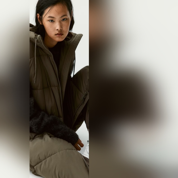 SOLD H&M Puffer Vest with Hood - Picture 2 of 7